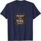 Funny Penny Idiom speech Costume for Boys and Girls T-Shirt - T-Shirt | Navy