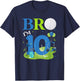 Bro I'm 10 Year Old Golf Theme It's My 10th Birthday Golfer T-Shirt - T-Shirt | Navy