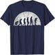 Golf Evolution - Evolution Of Man Golfing T-Shirt - T-Shirt | Navy
