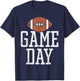Game Day American Football Player Team Coach Men Women Boys T-Shirt - T-Shirt | Navy