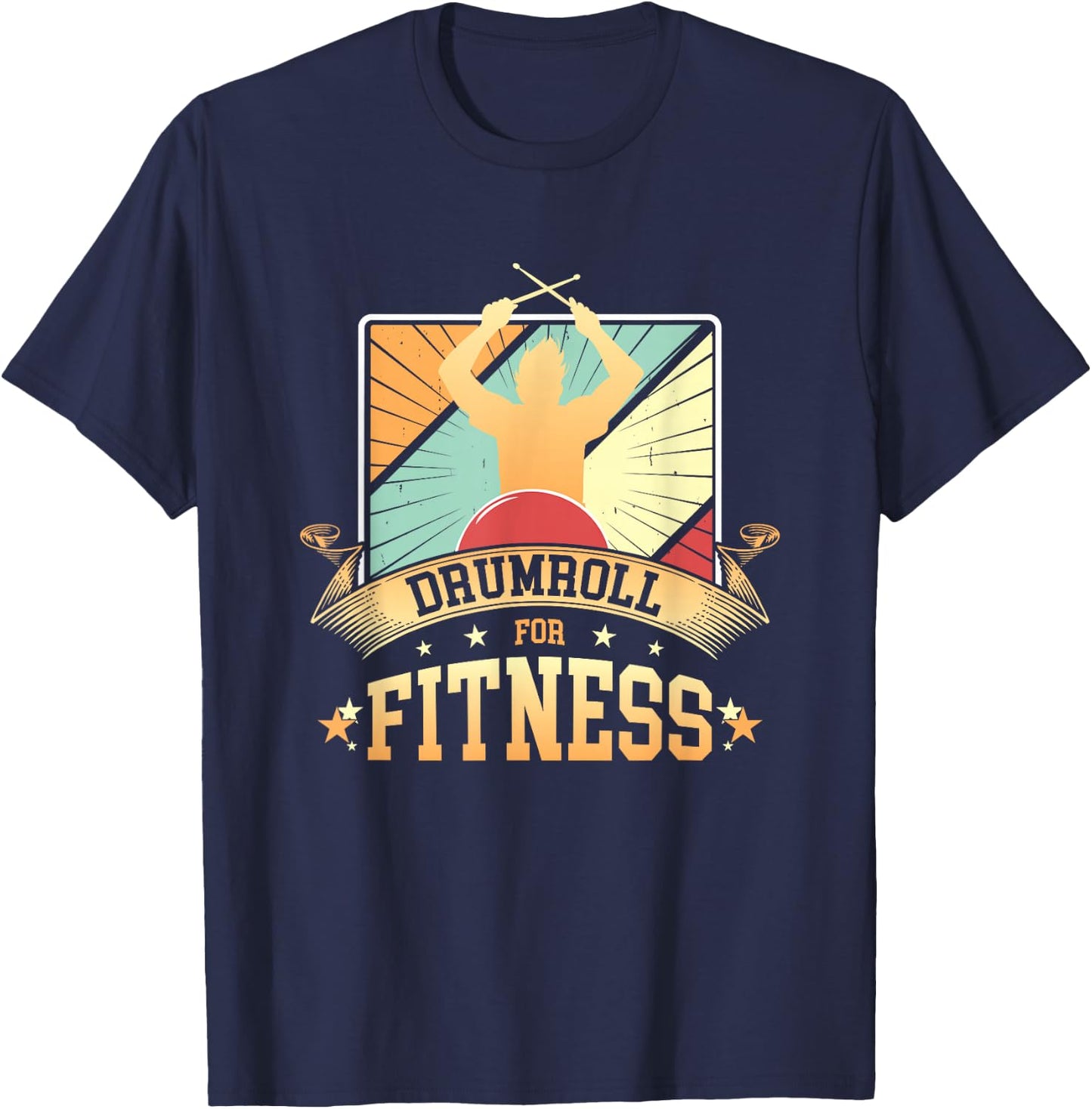 Cardio Drumming Gym Exercise Funny Fitness Class Workout T-Shirt - T-Shirt | Navy