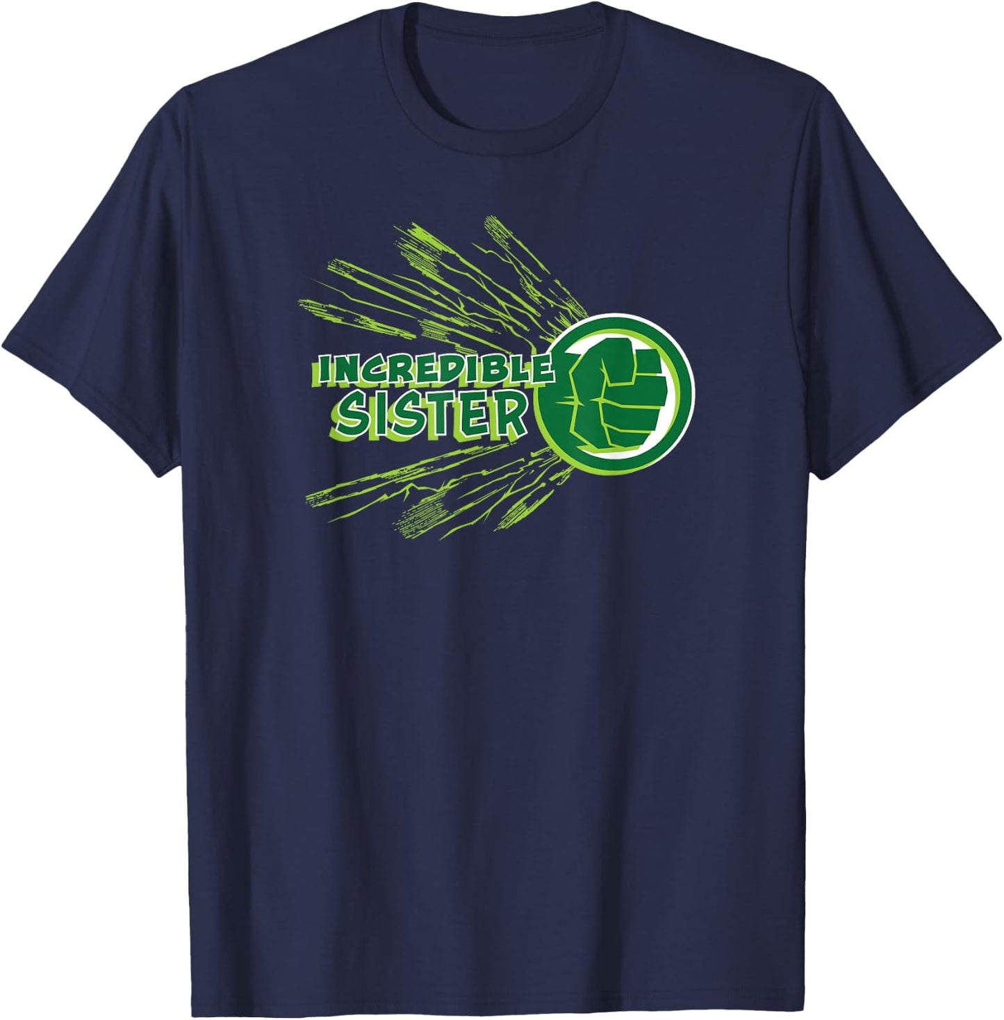 Marvel Hulk Incredible Sister Family Trip Vacation Birthday T-Shirt - T-Shirt | Navy