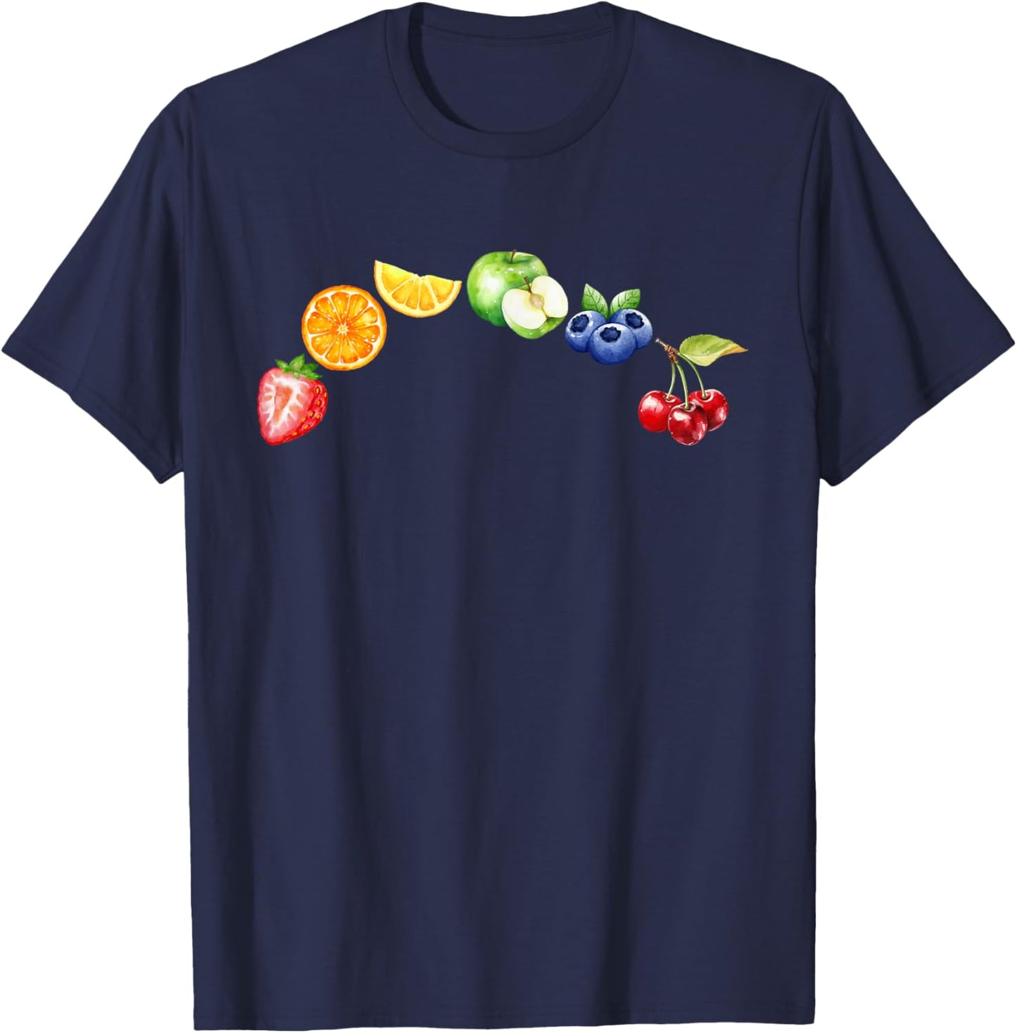 Fruity Y2K Lesbian Subtle Bisexual Pride Month T-Shirt - T-Shirt | Navy