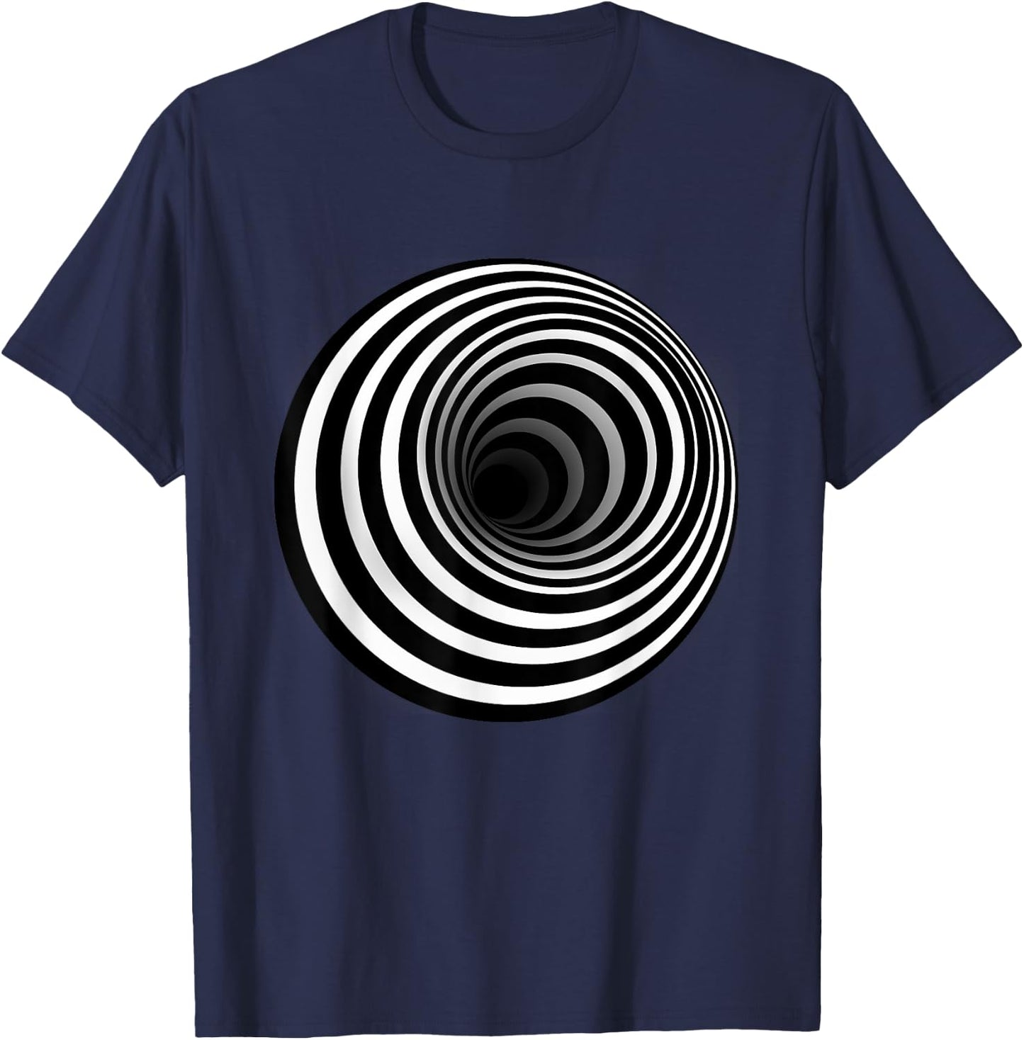 Black Hole, Optical Illusion T-Shirt - T-Shirt | Navy