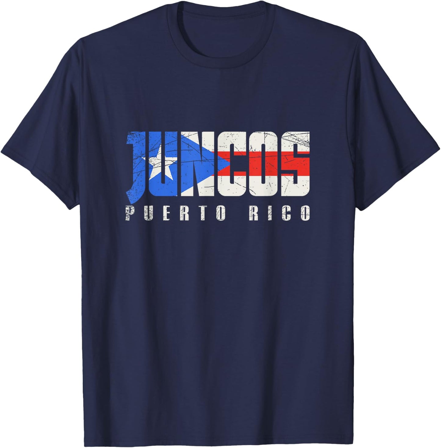 Juncos Puerto Rico, Puerto Rican flag T-Shirt - T-Shirt | Navy