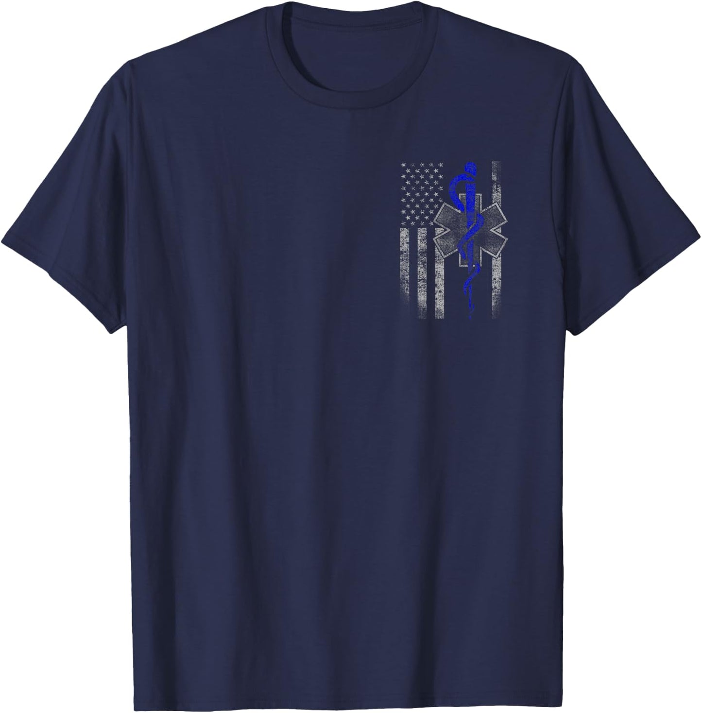 EMT/First Responder Flag T-Shirt - T-Shirt | Navy