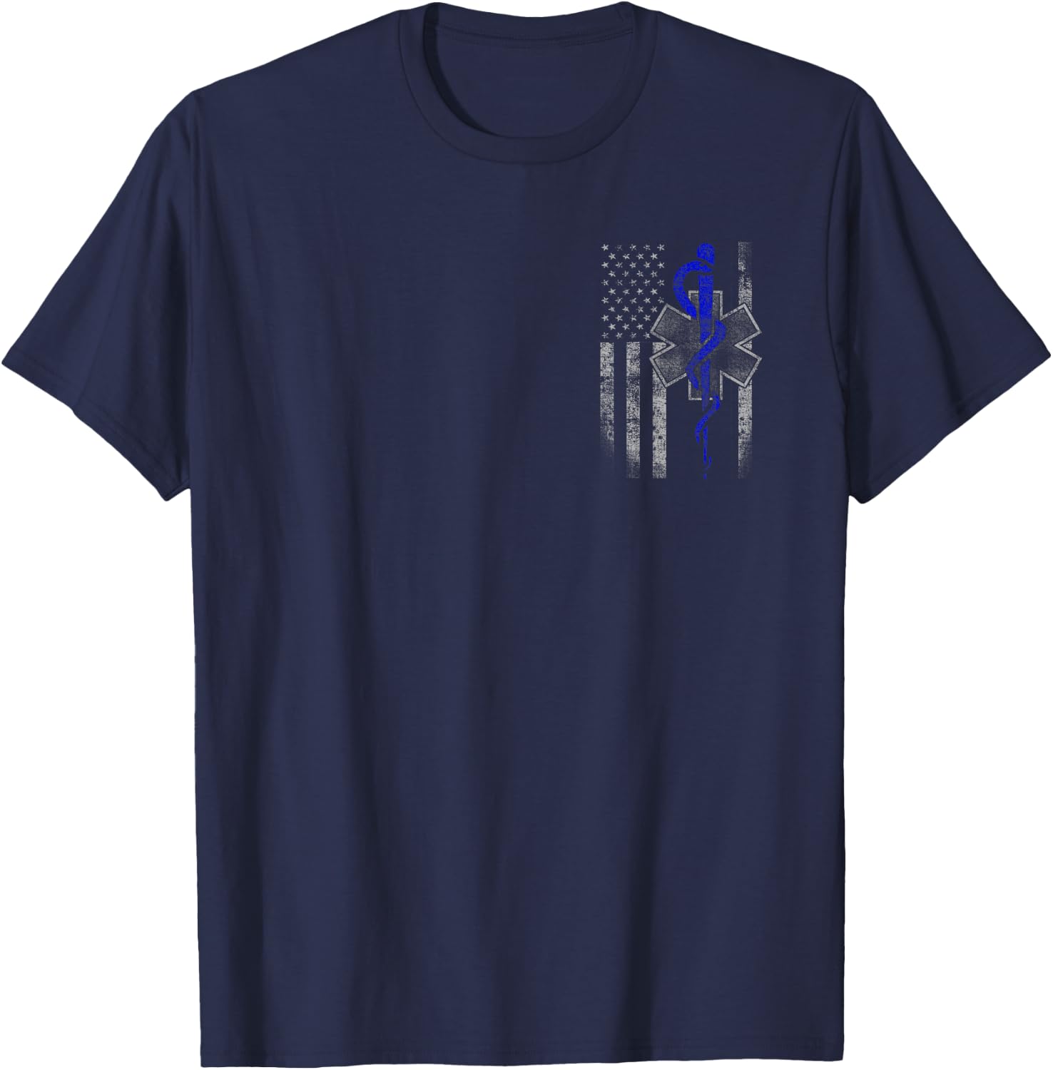 EMT/First Responder Flag T-Shirt - T-Shirt | Navy