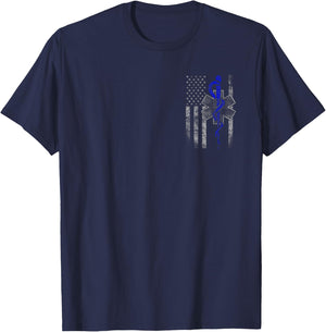 EMT/First Responder Flag T-Shirt - T-Shirt | Navy