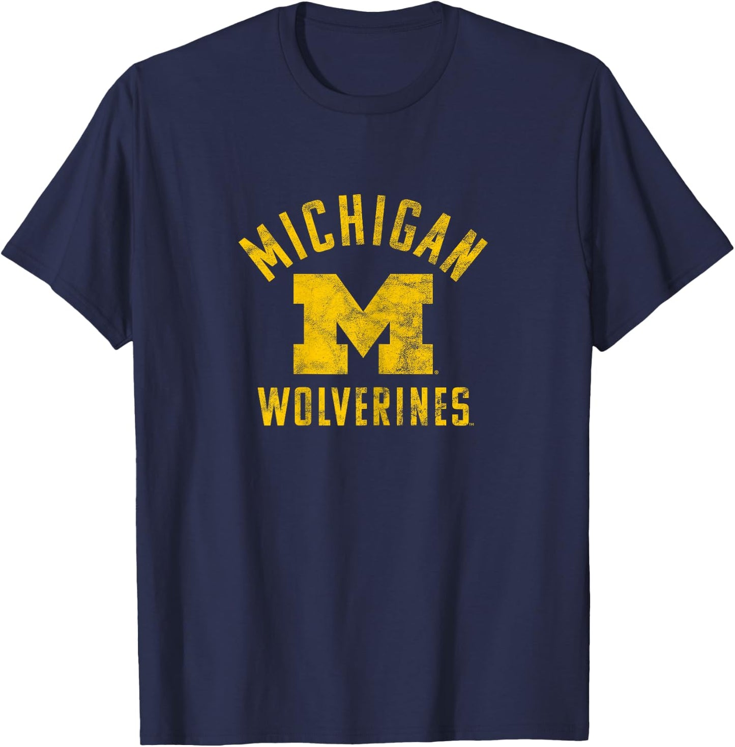 University of Michigan Wolverines U of M Large T-Shirt - T-Shirt | Navy