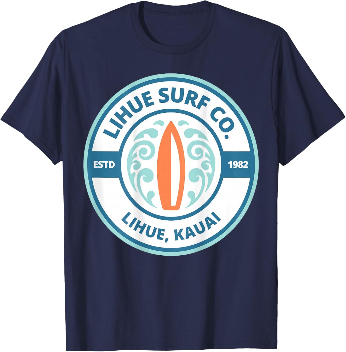 Lihue Surf Company Back Logo Kauai T-Shirt - T-Shirt | Navy