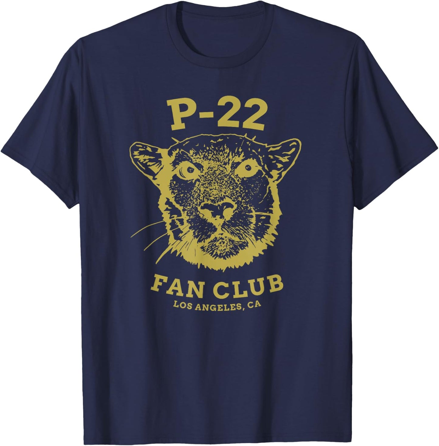 P-22 Mountain Lion Legend LA California Art P22 Peace Love T-Shirt - T-Shirt | Navy