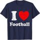 I Love Football Graphic T-Shirt - T-Shirt | Navy