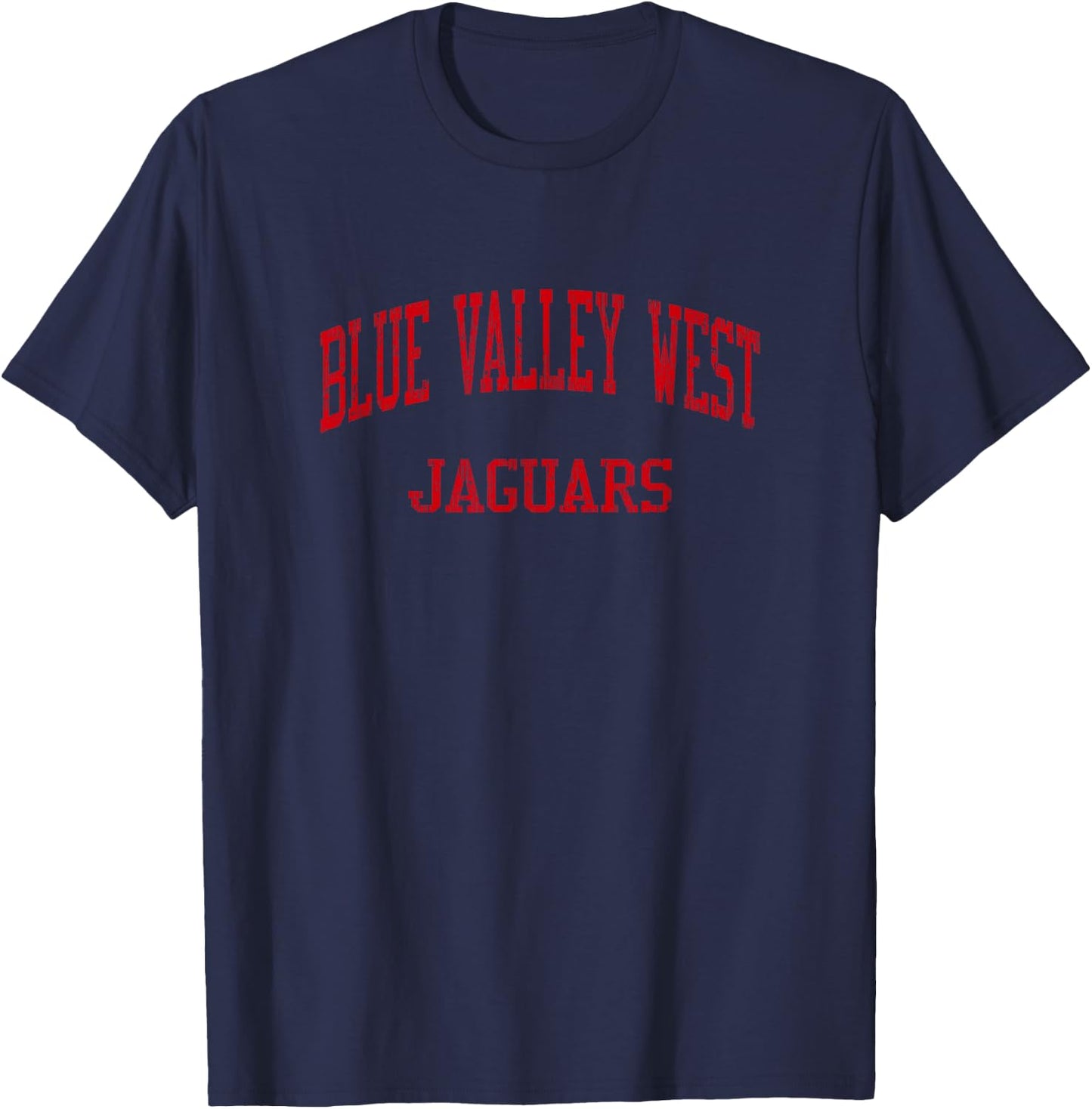 Blue Valley West High School HS Overland Park KS Vintage SPO T-Shirt - T-Shirt | Navy