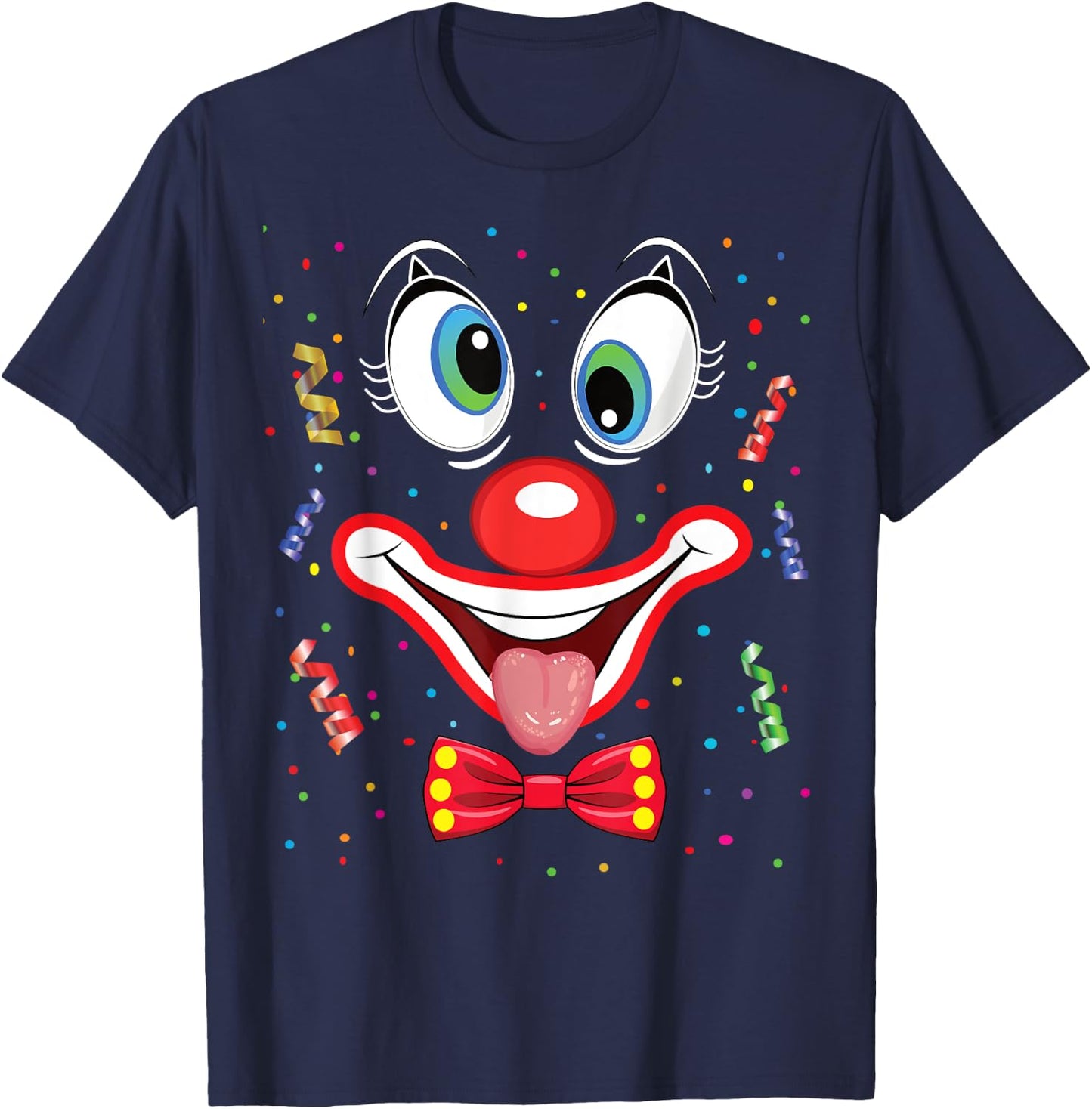Carnival Clown Face Circus Costume Kids Men Women Carnivals T-Shirt - T-Shirt | Navy