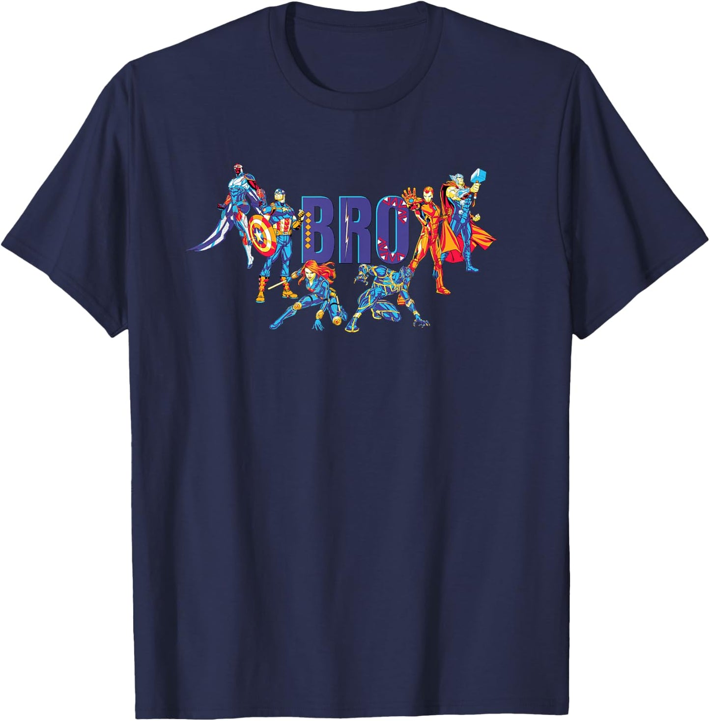 Marvel Super Heroes Avengers Family Vacation Trip Bro T-Shirt - T-Shirt | Navy
