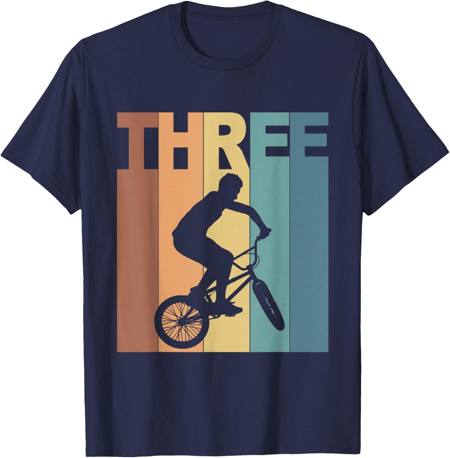 3rd Birthday BMX Bicycle Bike 3 Year Old Boys Birthday T-Shirt - T-Shirt | Navy