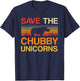 Novelty Save The Chubby Unicorn T-Shirt - T-Shirt | Navy