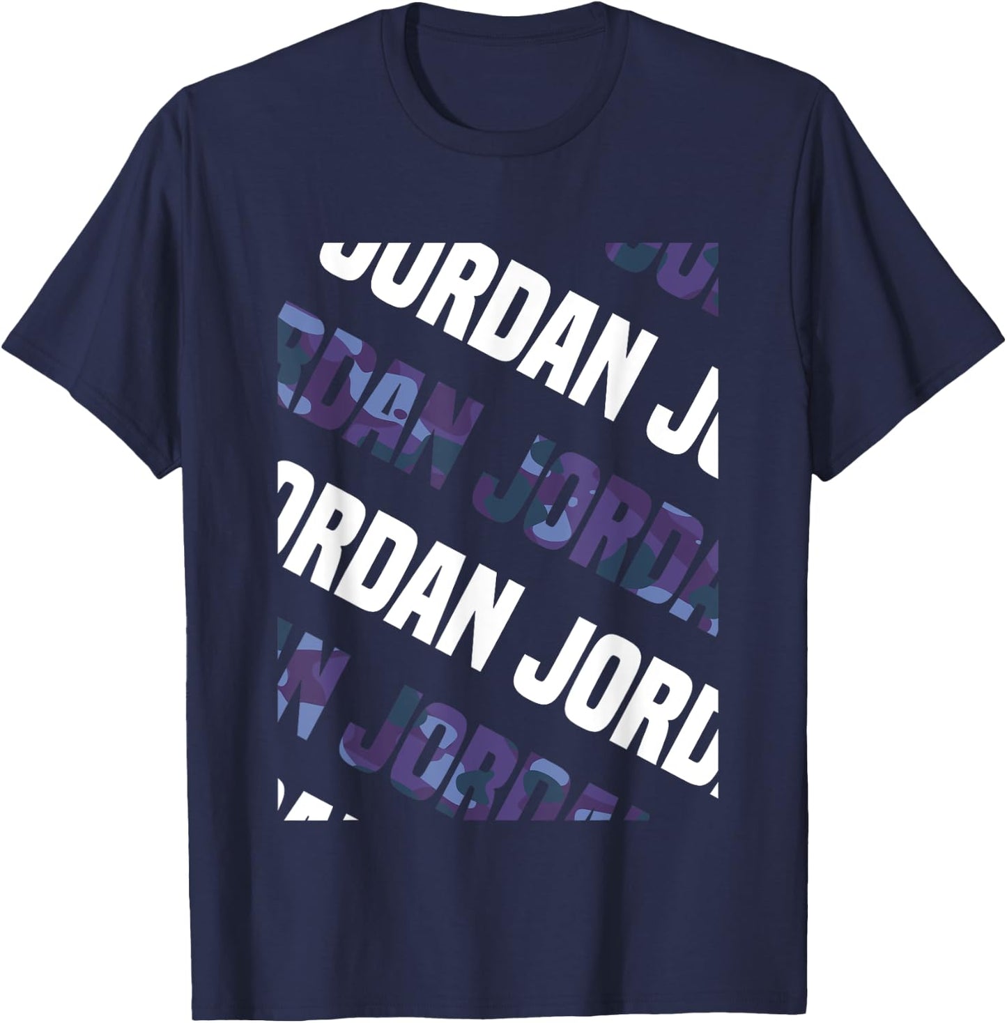 Jordan Camo Pattern Purple Camouflage T-Shirt - T-Shirt | Navy