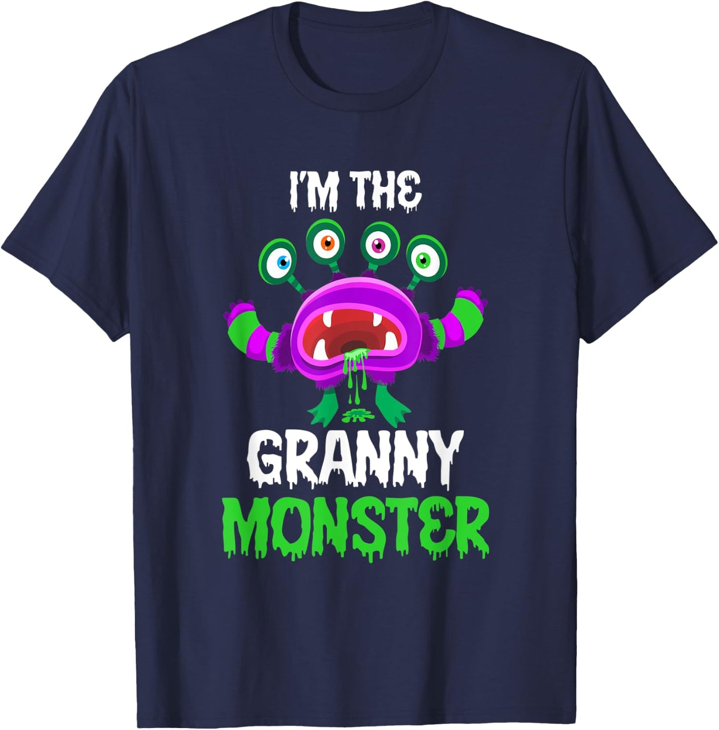I'm The Granny Monster Matching Family Halloween T-Shirt - T-Shirt | Navy