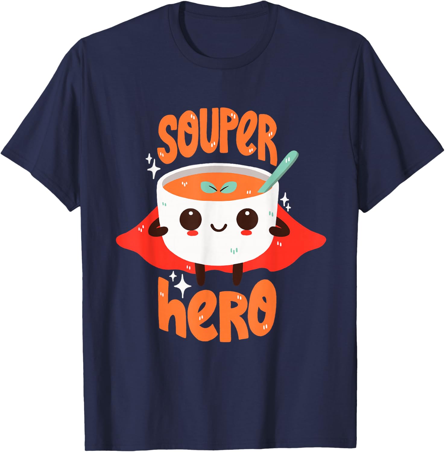 Superhero Soup Pun T-Shirt - T-Shirt | Navy