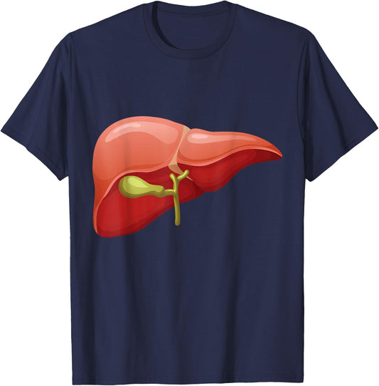 Human Body Organs Anatomy Group Costumes - Liver Costume T-Shirt - T-Shirt | Navy