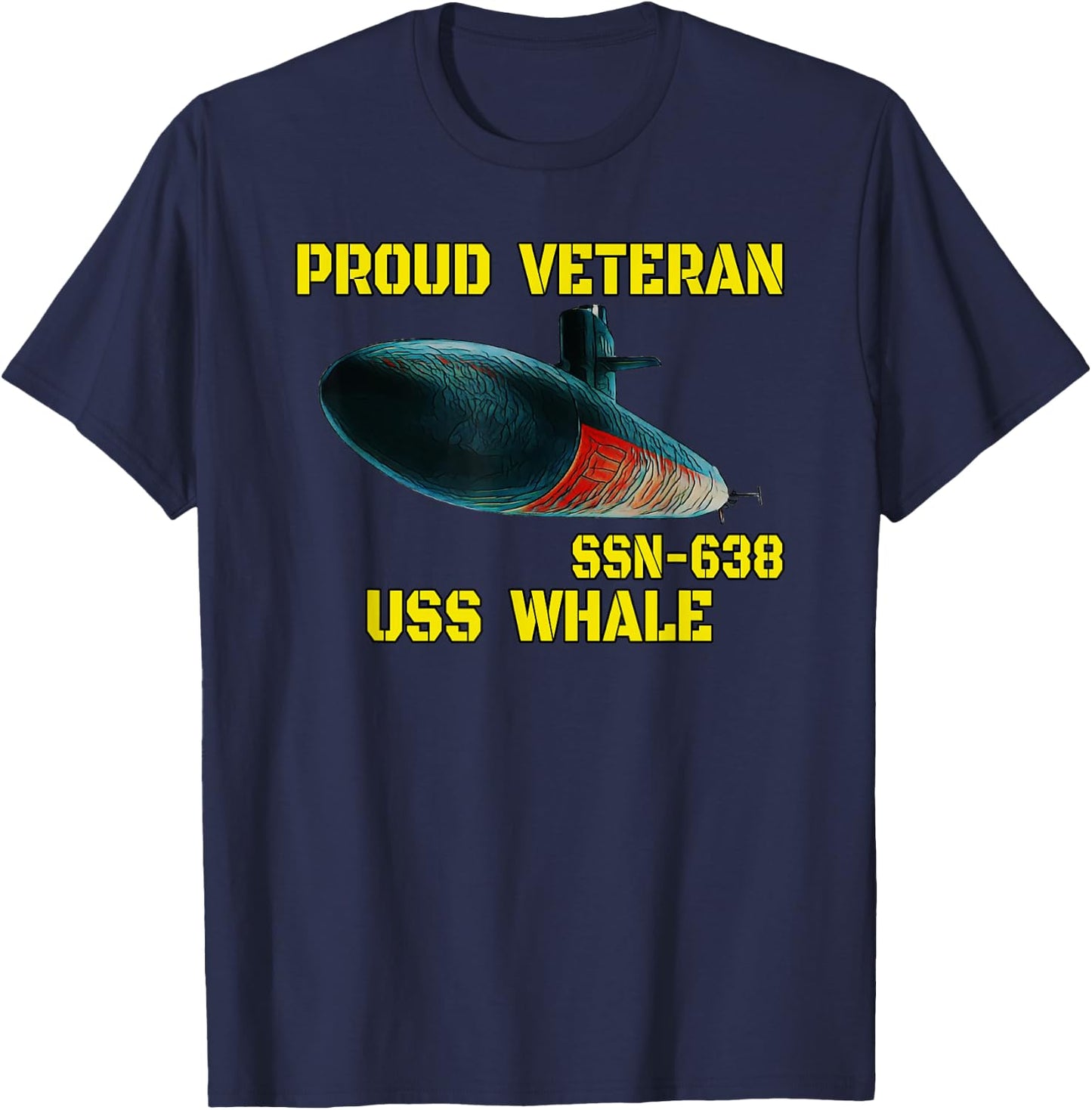 USS Whale SSN-638 Submarine Veterans Day Father Grandpa T-Shirt - T-Shirt | Navy