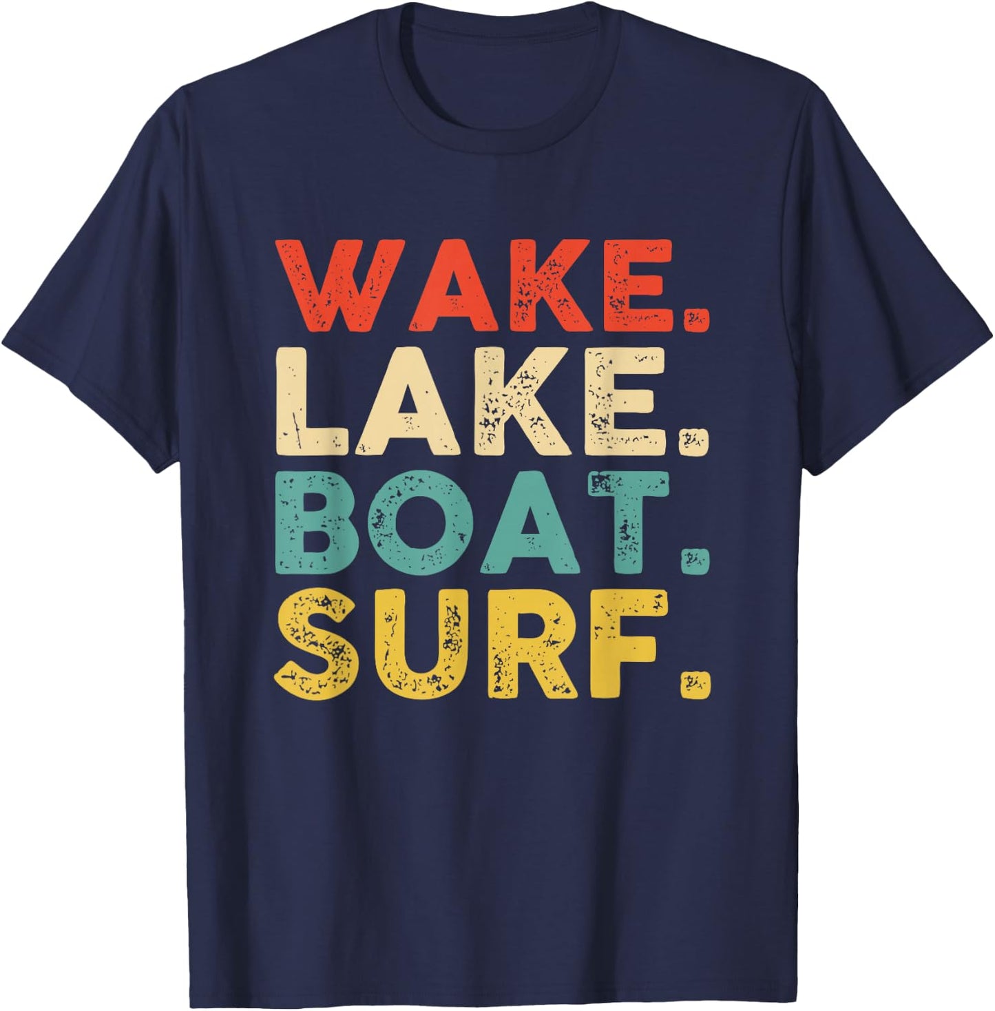 Wake Surfing Wake Surf Wake Surfing Rope Wake Surfboards T-Shirt - T-Shirt | Navy