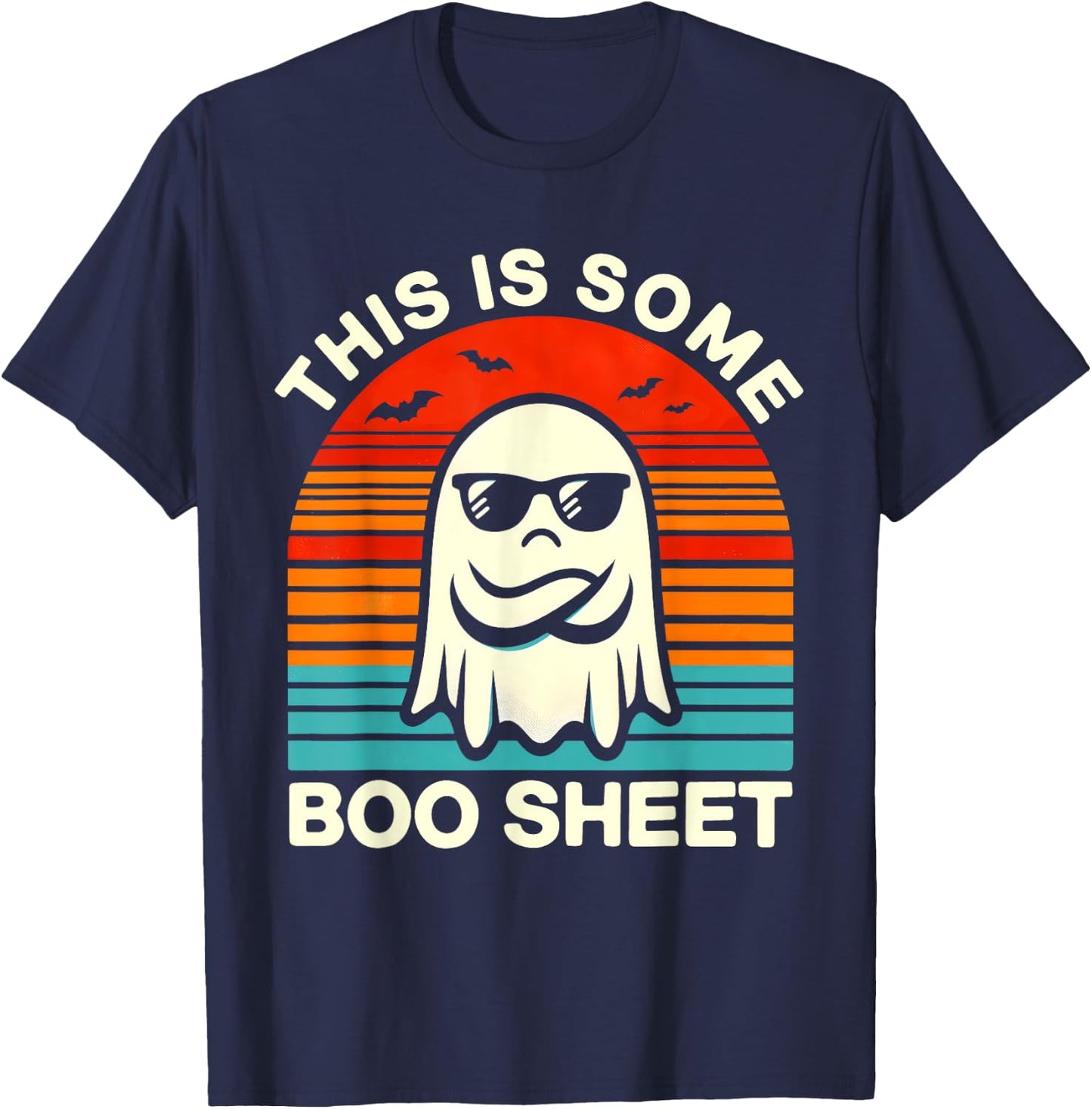 Funny Halloween Shirts Women This Is Some Boo Sheet T-Shirt - T-Shirt | Navy