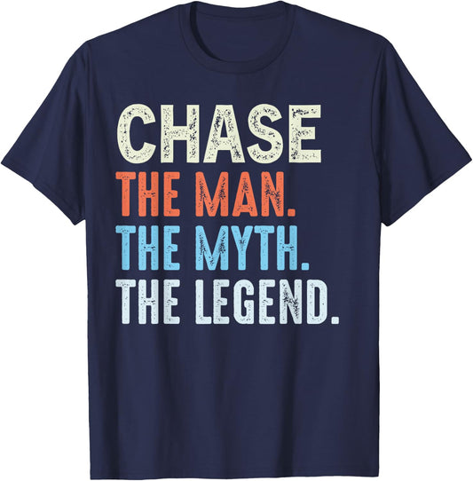 Chase The Legend Name Personalized Cute Idea Men Vintage T-Shirt - T-Shirt | Navy
