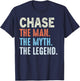 Chase The Legend Name Personalized Cute Idea Men Vintage T-Shirt - T-Shirt | Navy