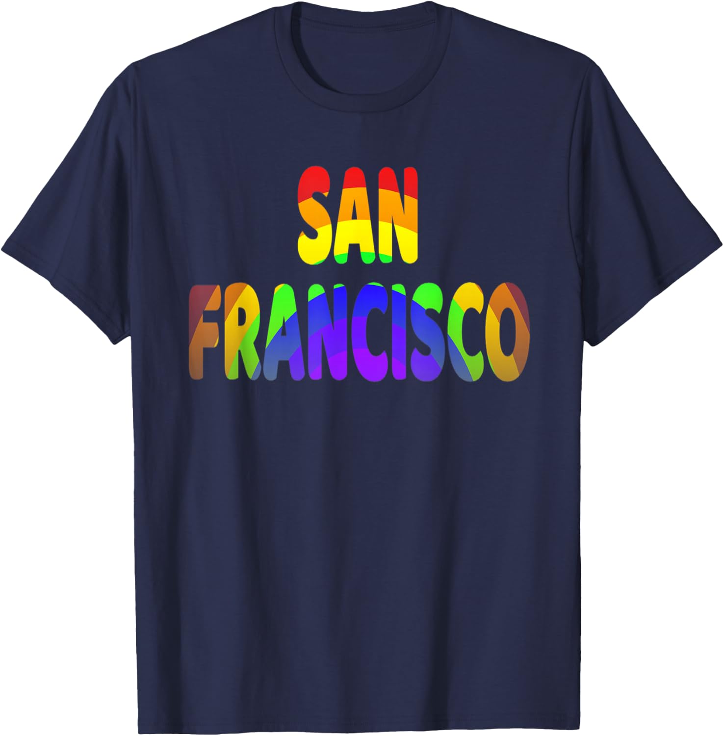SAN FRANCISCO Rainbow Design T-Shirt - T-Shirt | Navy
