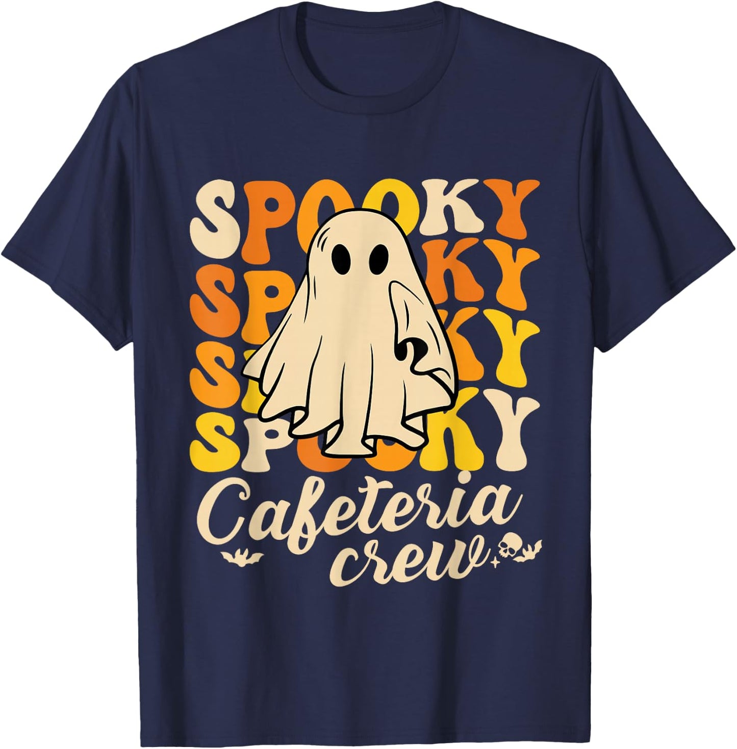 Spooky Cafeteria Crew Squad Halloween Costume Lunch Lady T-Shirt - T-Shirt | Navy