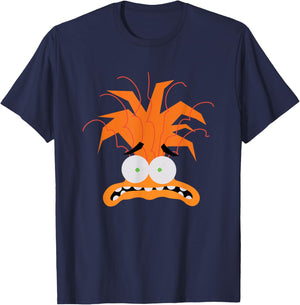 Disney Pixar Inside Out 2 Anxiety Big Head Logo T-Shirt - T-Shirt | Navy