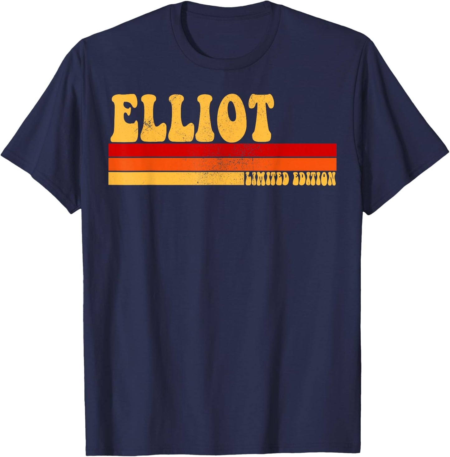 ELLIOT Name Personalized Idea Men Retro Vintage ELLIOT T-Shirt - T-Shirt | Navy
