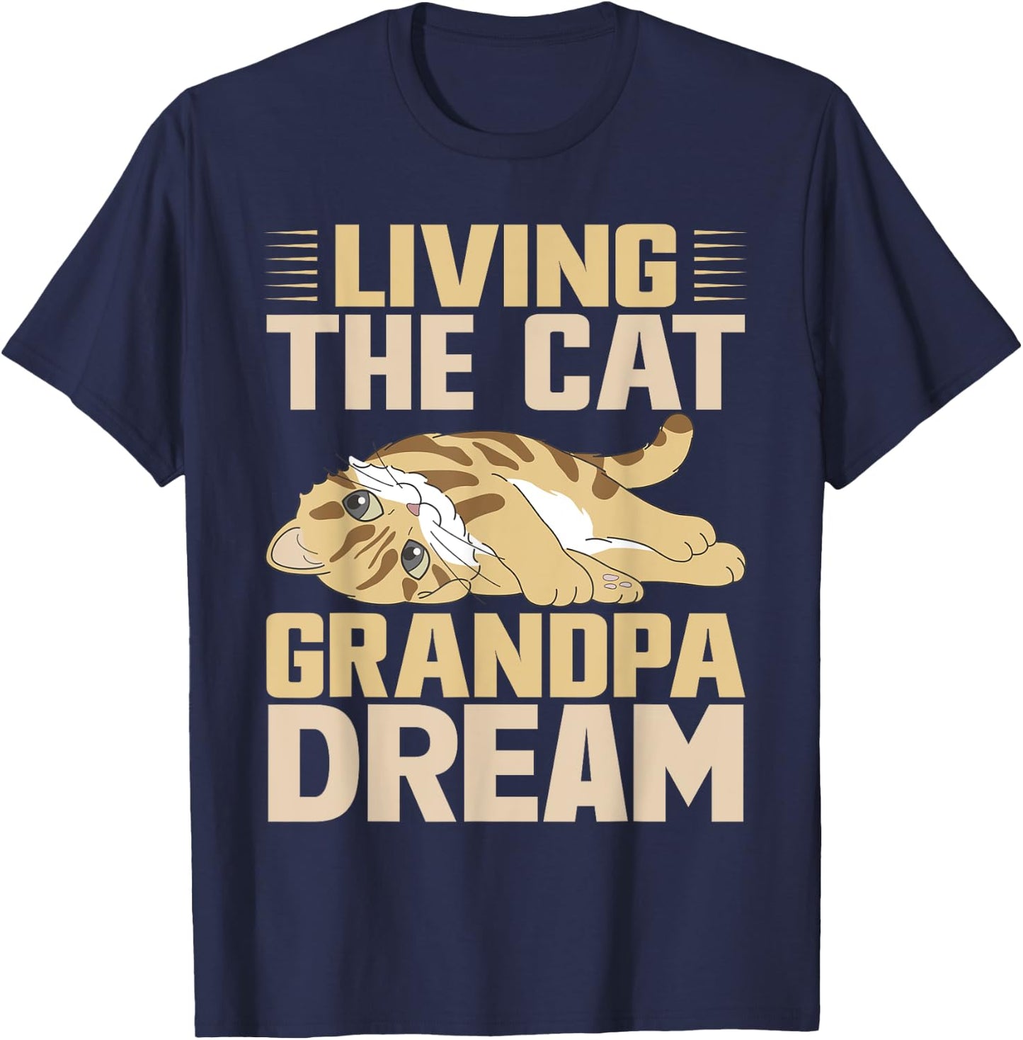 Living the Cat Grandpa Dream Cat Grandpa Women T-Shirt - T-Shirt | Navy