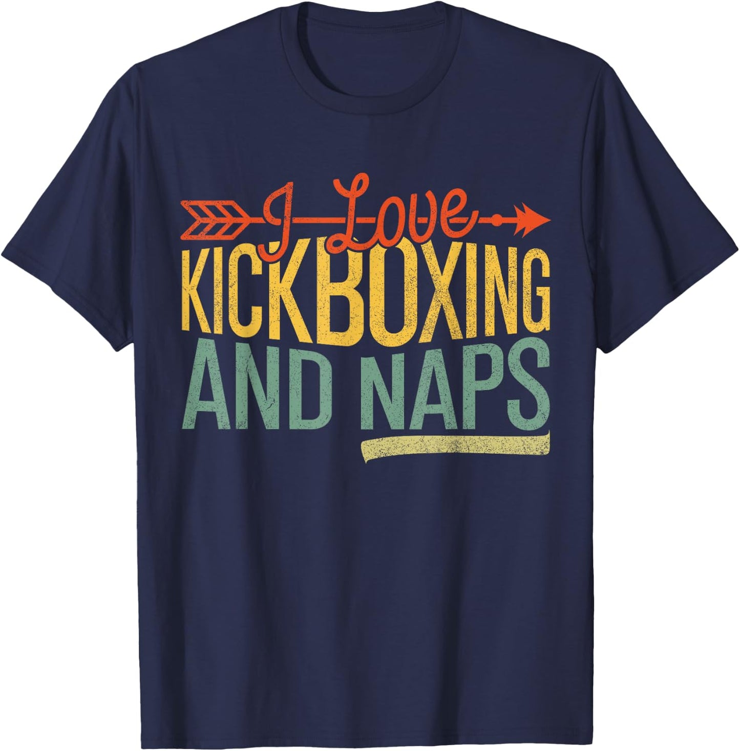 I Love Kickboxing And Naps Funny Kickbox Women Martials Arts T-Shirt - T-Shirt | Navy