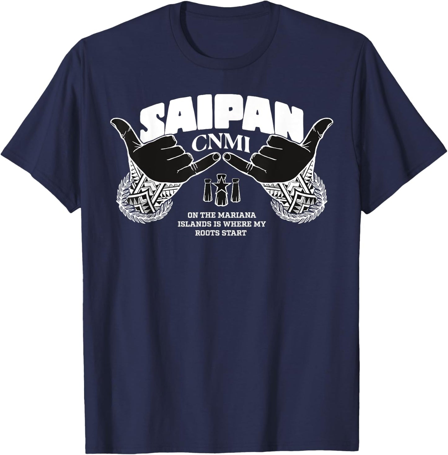 Saipan Mariana CNMI Chamorro T-Shirt - T-Shirt | Navy