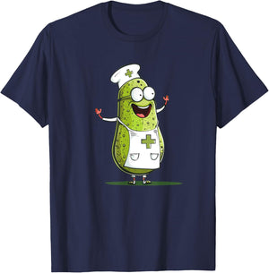 Happy Nurse Pickle Costume for Boys and Girls T-Shirt - T-Shirt | Navy