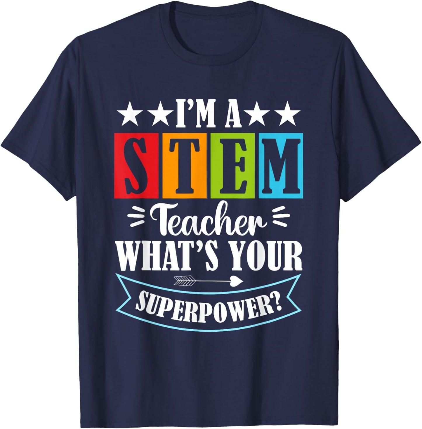 STEM Science Technology Mathematics Chemistry Physics T-Shirt - T-Shirt | Navy
