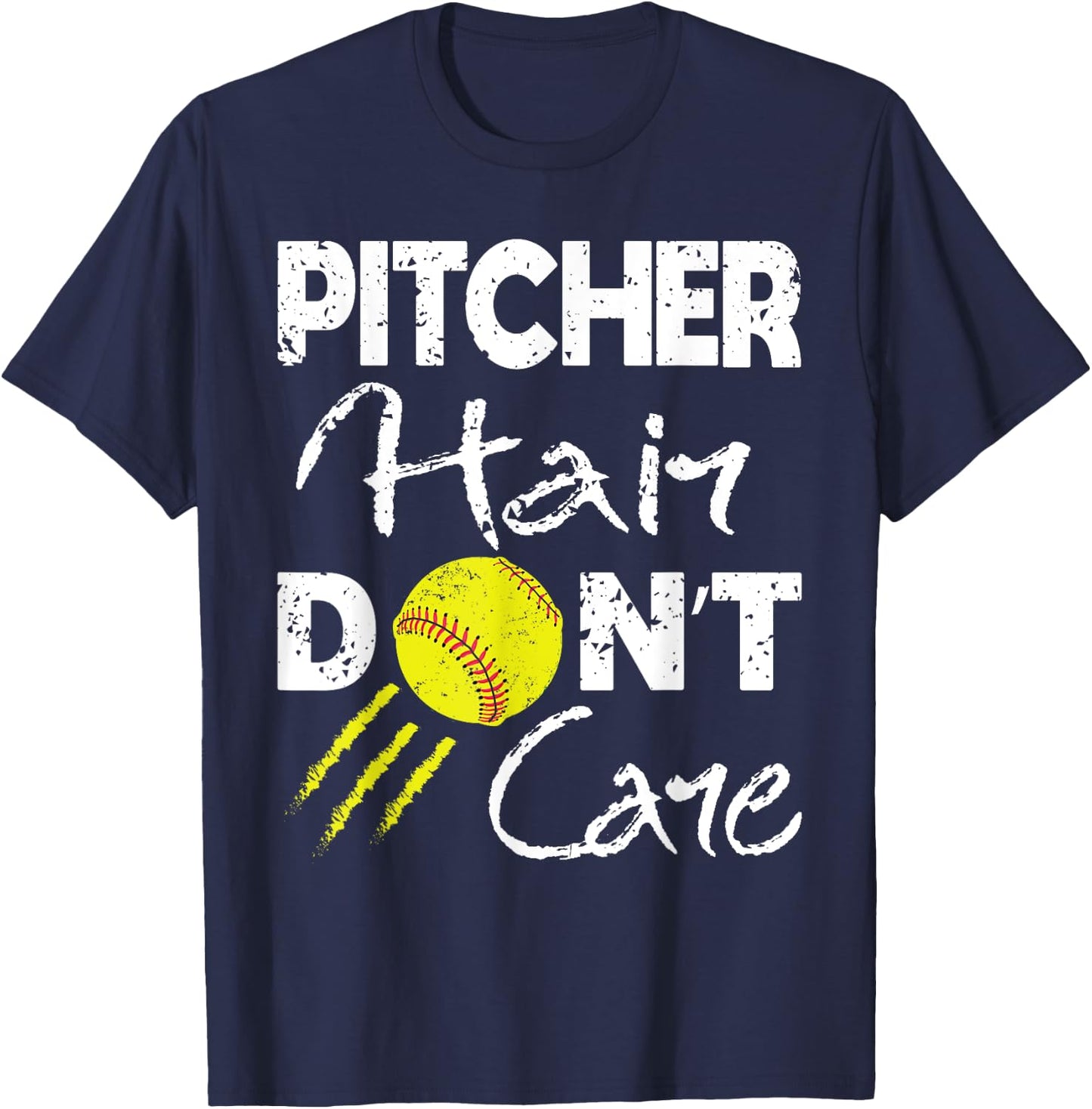 Funny Softball Game Player Sports Lover Gift Girls T-Shirt - T-Shirt | Navy