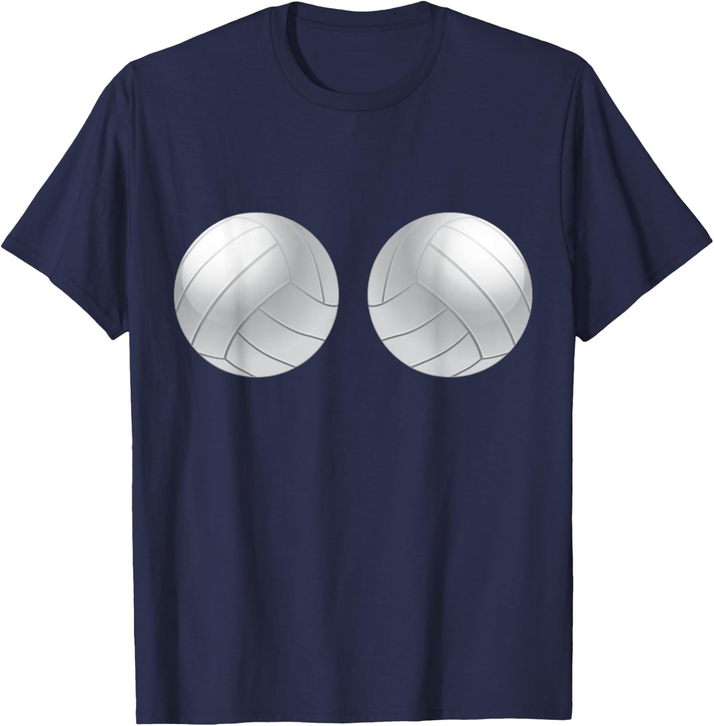 Volleyball Player Boobs Funny T-Shirt - T-Shirt | Navy