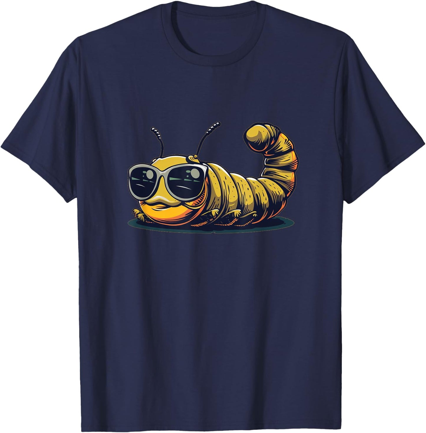 Nice Insect Costume with Sunglasses for Caterpillar Lovers T-Shirt - T-Shirt | Navy