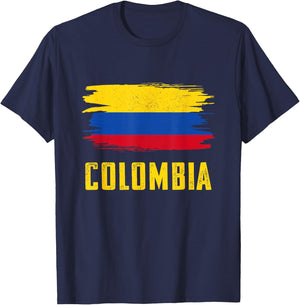 Colombia Columbian Flag Colombia T-Shirt - T-Shirt | Navy