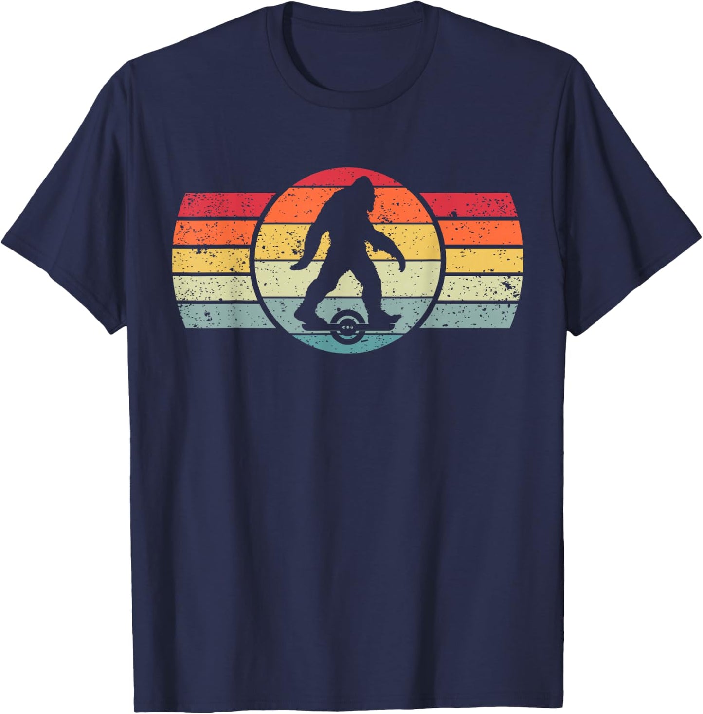 Bigfoot One Wheel Float Electric Skateboard Owner Hoverboard T-Shirt - T-Shirt | Navy