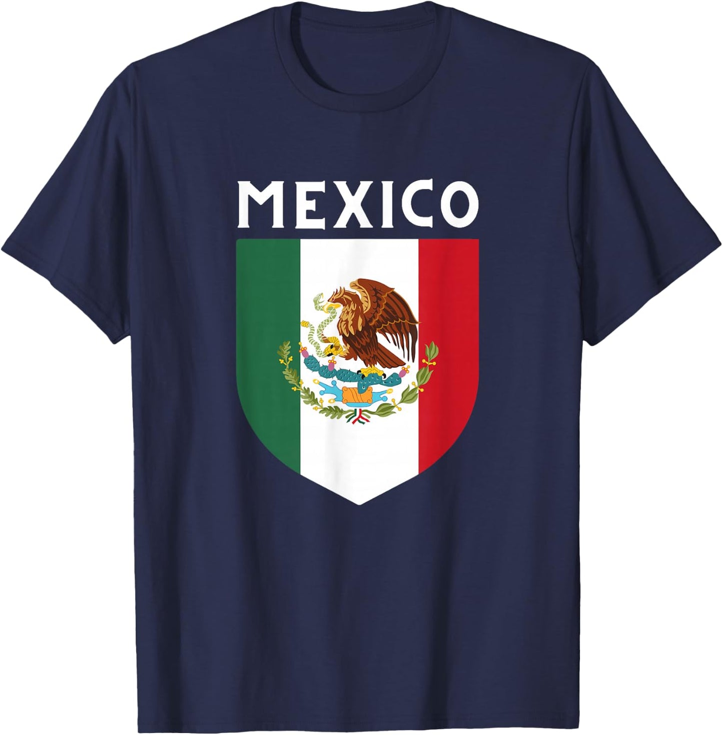 Mexico Mexican Flag Mexicans Apparel Men Women Kids T-Shirt - T-Shirt | Navy