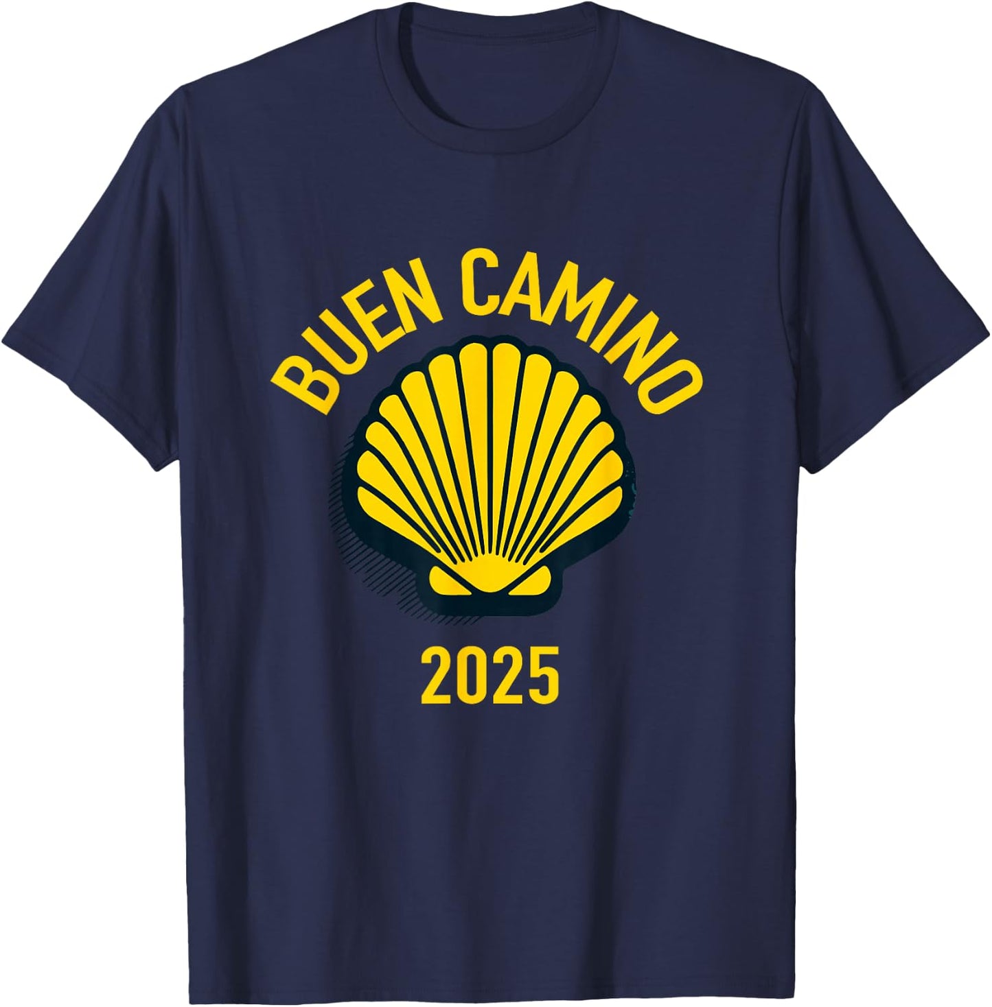 Hiking Camino De Santiago Scallop Shell 2025 T-Shirt - T-Shirt | Navy