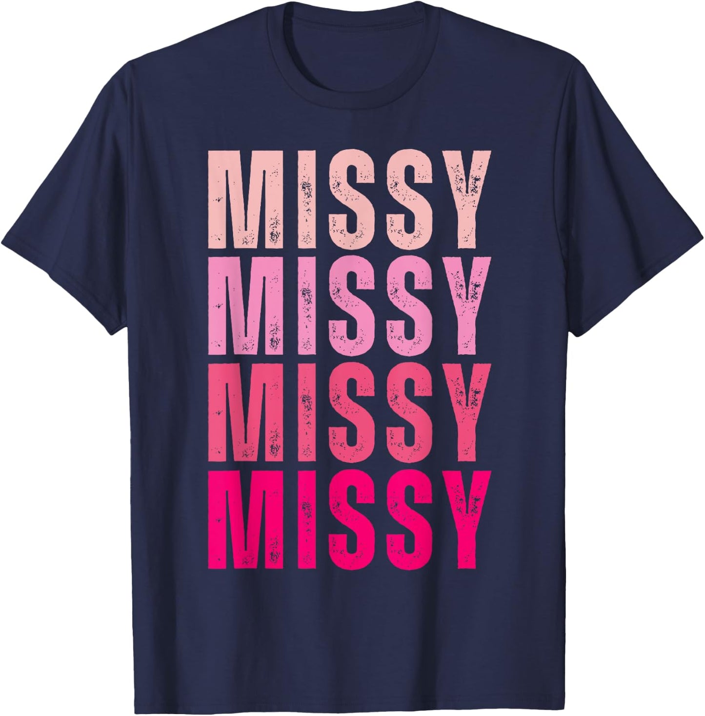 I Love Missy First Name Missy Vintage T-Shirt - T-Shirt | Navy