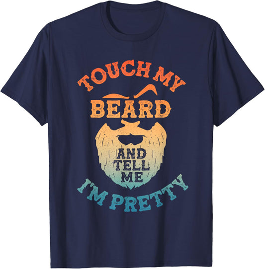 Funny Beard Design Dad Bearded Men Beard Lover T-Shirt - T-Shirt | Navy