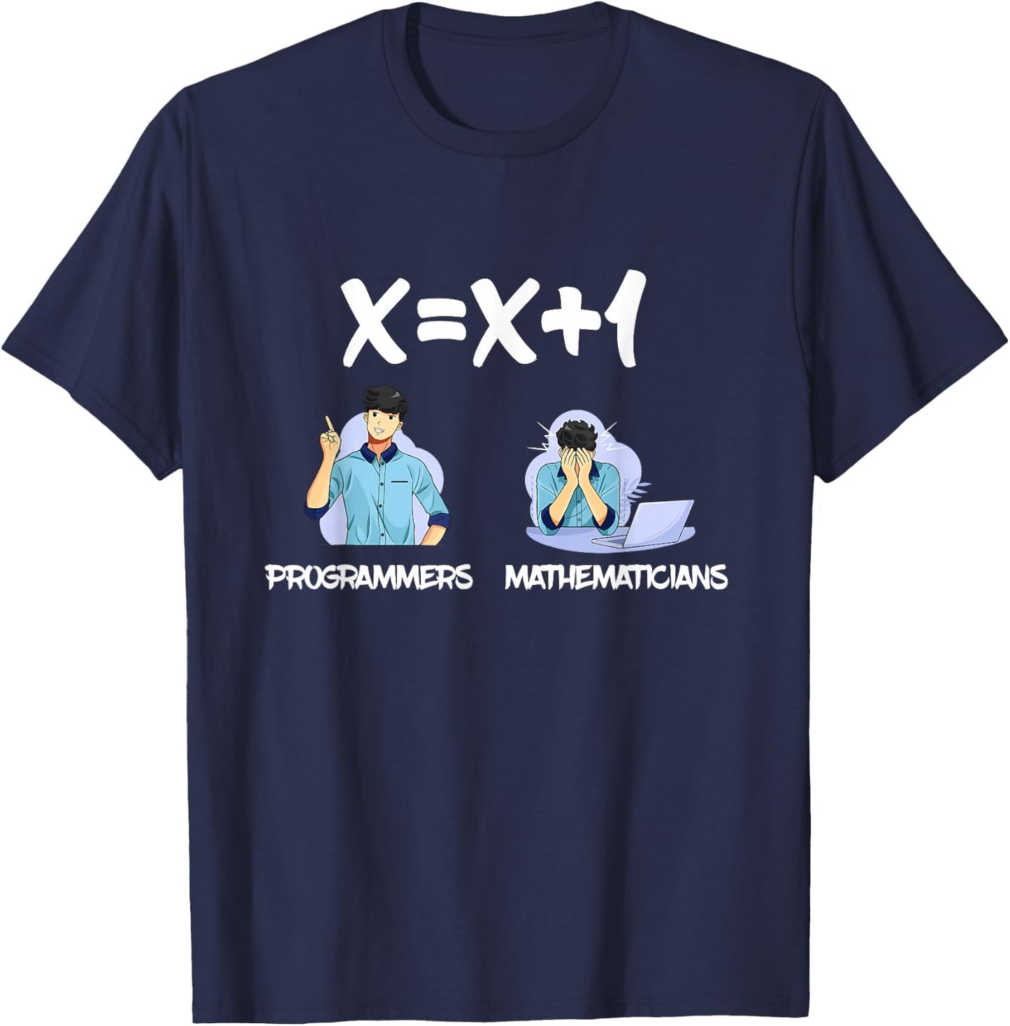 Funny Mathematics Computer Science Programmers & Mathematicians T-Shirt - T-Shirt | Navy