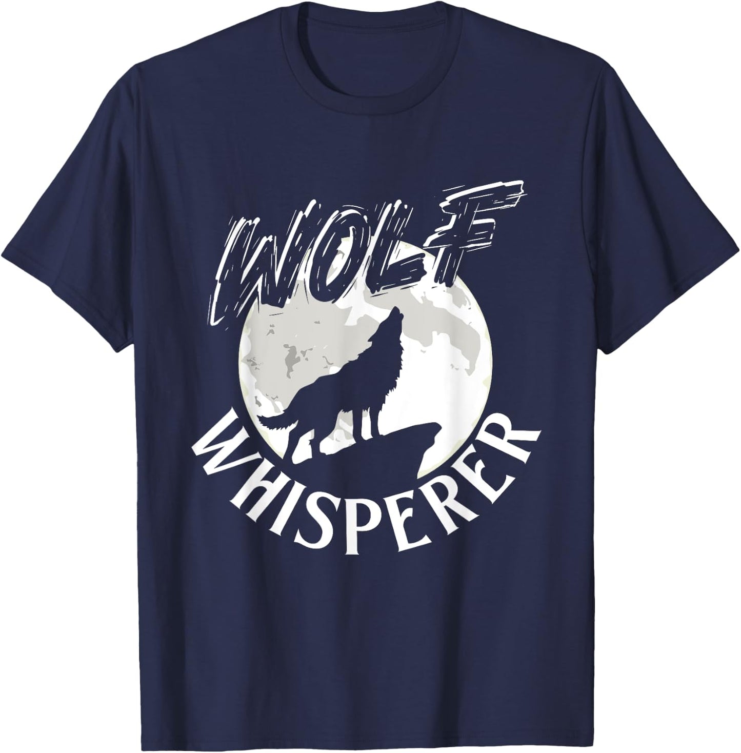 Wolf Whisperer - Wolf Lover Wildlife Animal Outdoor Fan T-Shirt - T-Shirt | Navy
